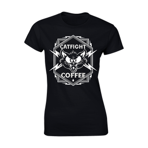 Catfight Coffee - Iron Claw B&W Logo Women's T-Shirt - Black