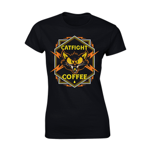 Catfight Coffee - Iron Claw Logo Women's T-Shirt - Black