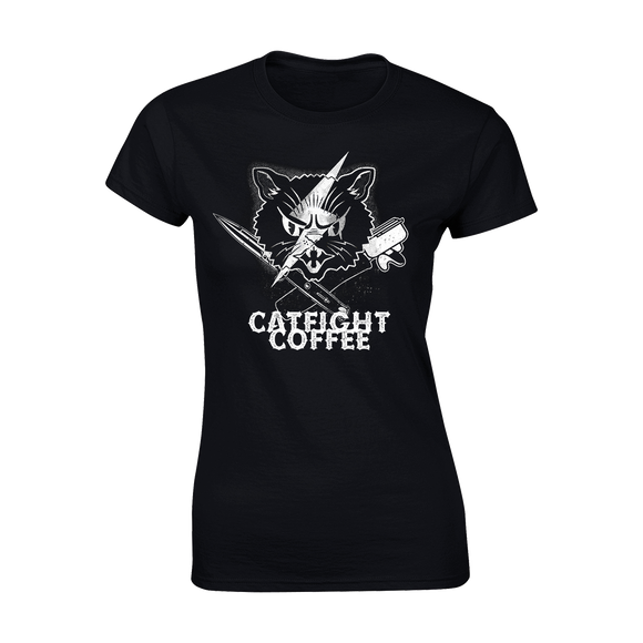 Catfight Coffee - Bowie Logo Women's T-Shirt - Black