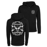 Catfight Coffee - Iron Claw B&W Logo Zip Hoodie - Black