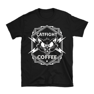 Catfight Coffee - Iron Claw B&W Logo T-Shirt - Black