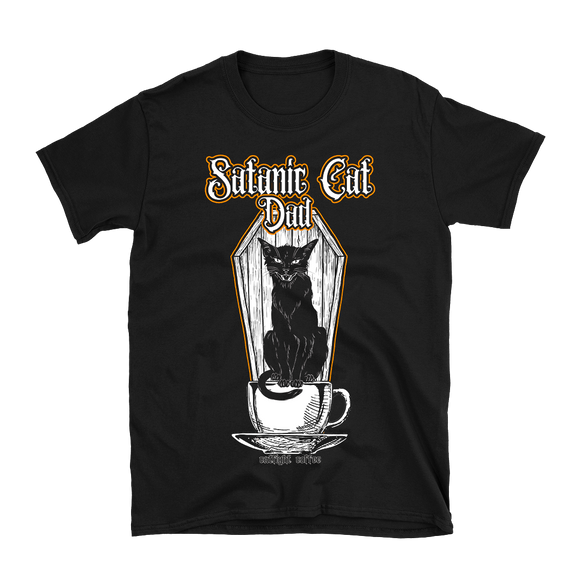 Catfight Coffee - Satanic Cat Dad T-Shirt - Black