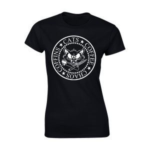 Catfight Coffee - Ramones Style Women's T-Shirt - Black