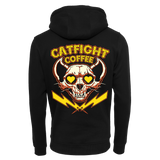 Catfight Coffee - Valentine's Skull Zip Hoodie - Black