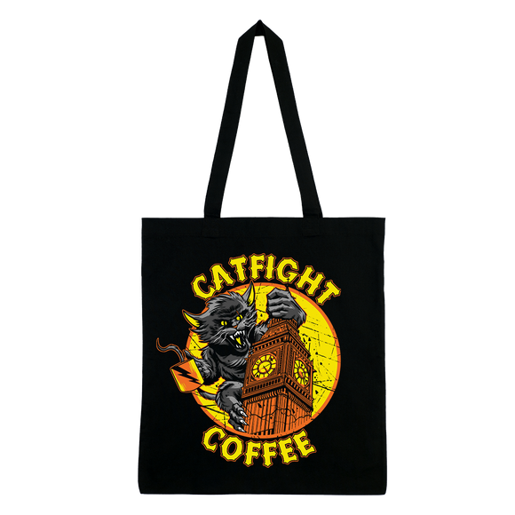 Catfight Coffee - Big Ben Tote Bag - Black