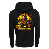 Catfight Coffee - Cartoon Hearse Pullover Hoodie - Black